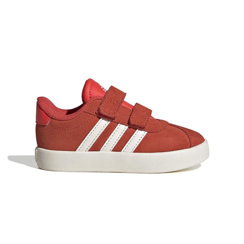 NWT Adidas VI Court 3.0 Red Core White Kids Shoes (Size 8)